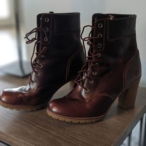 Women's timberland heeled boots